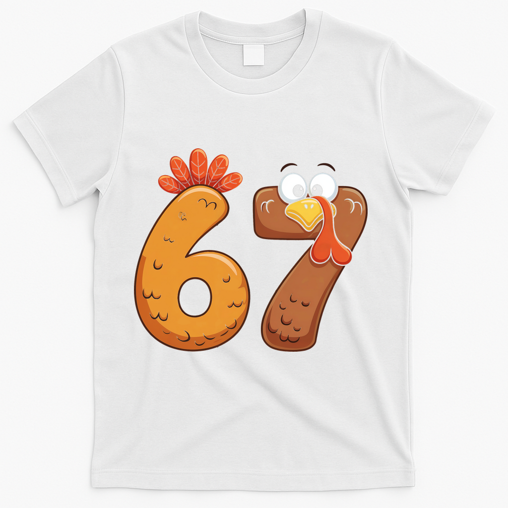 67 Thanksgiving Turkey T-Shirt - White