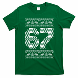 6-7 Ugly Christmas Sweater 67 Meme Design T-Shirt - Irish Green