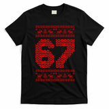 6-7 Ugly Christmas Sweater 67 Meme Funny T-Shirt - Black