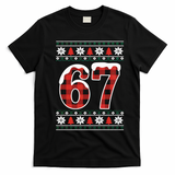 67 Ugly Sweater Christmas Six Seven Meme T-Shirt - Black