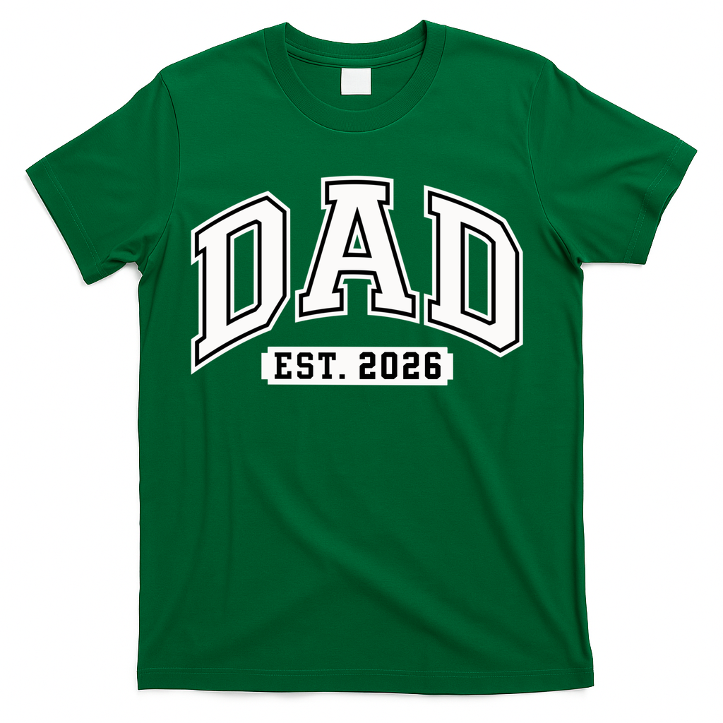 Varsity Sporty Dad Est 2026  T-Shirt