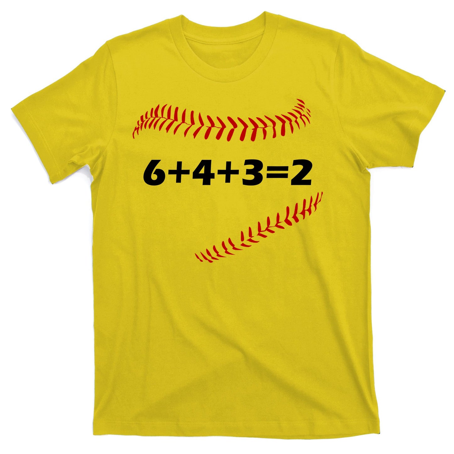 6+4+3=2 Funny Baseball Double Play T-Shirt