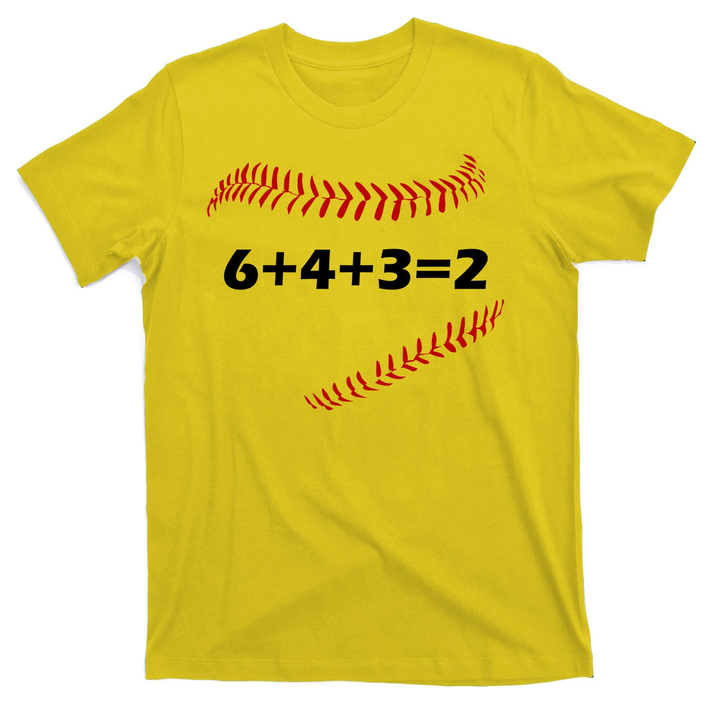 6+4+3=2 Funny Baseball Double Play T-Shirt