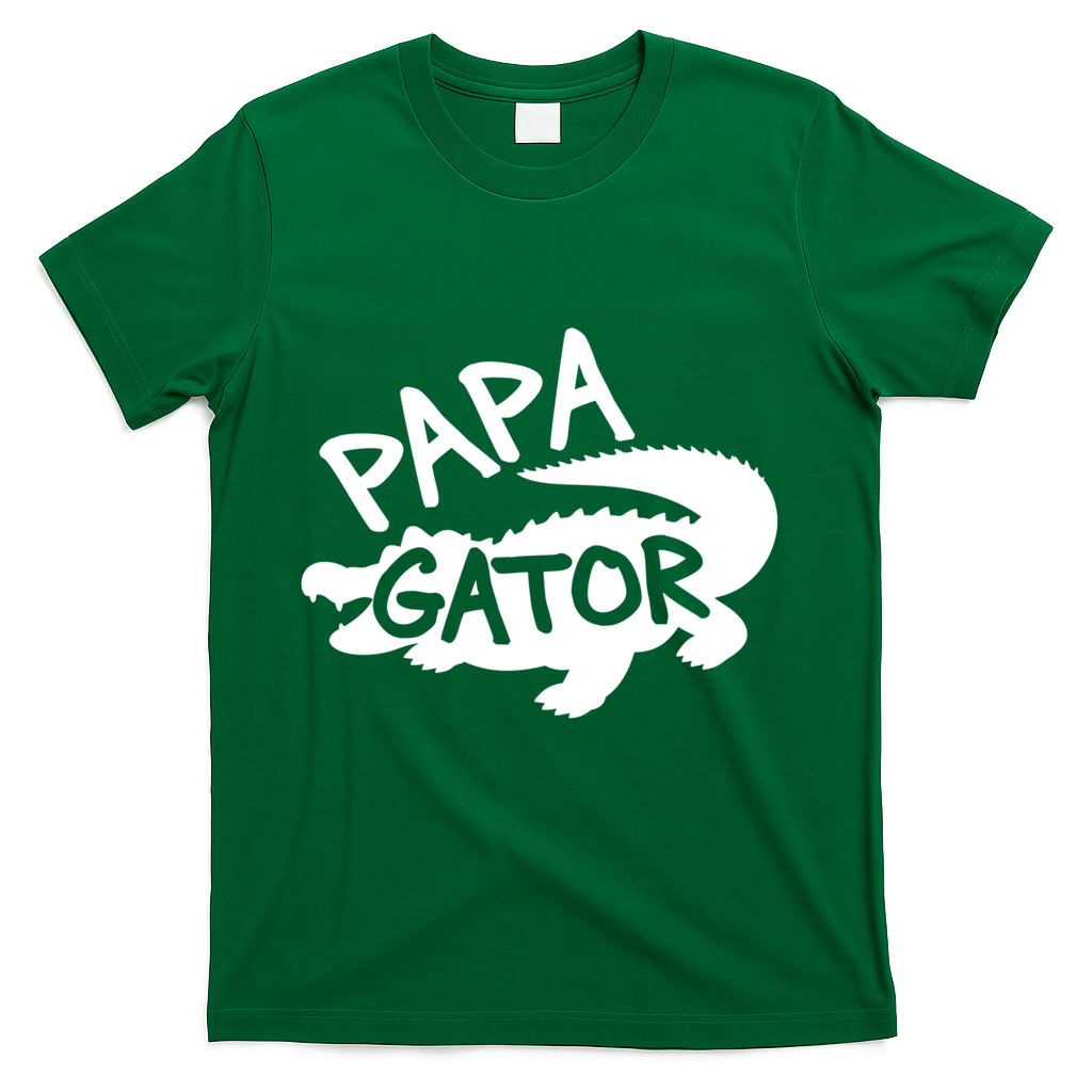 Papa Gator Dad Fathers Day Alligator Daddy Crocodile Cool Gift T-Shirt