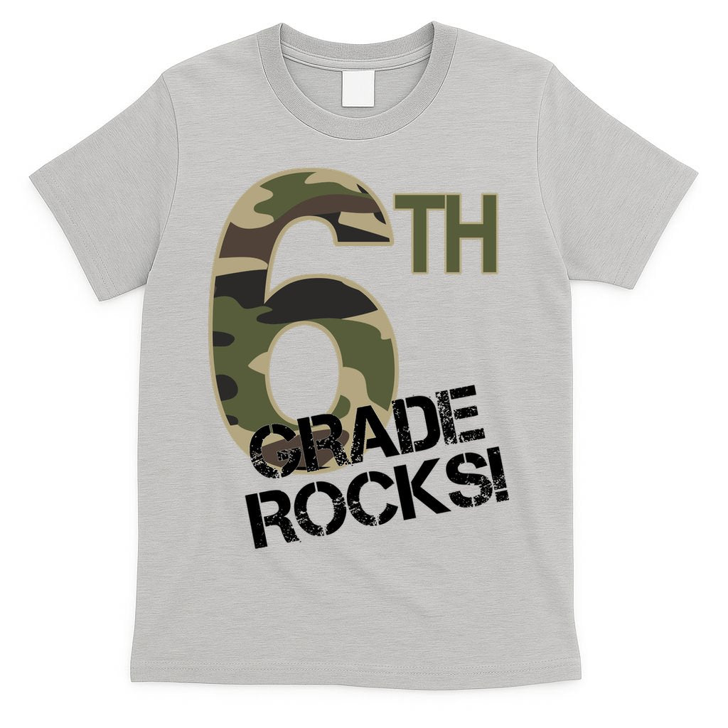 6th Grade Rocks Camo T-Shirt