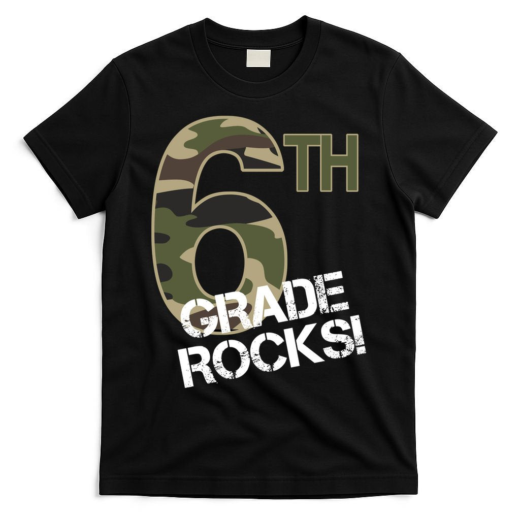 6th Grade Rocks Camo T-Shirt