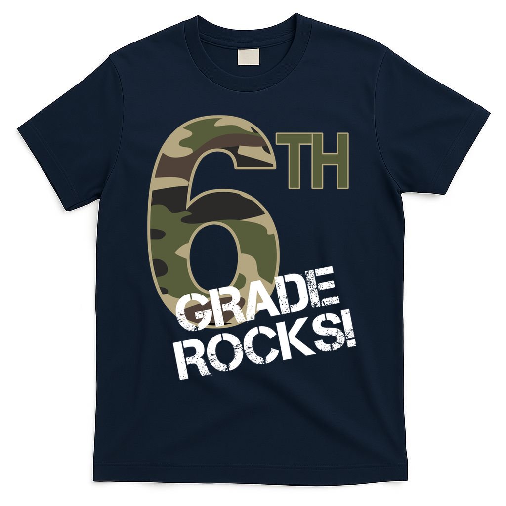 6th Grade Rocks Camo T-Shirt