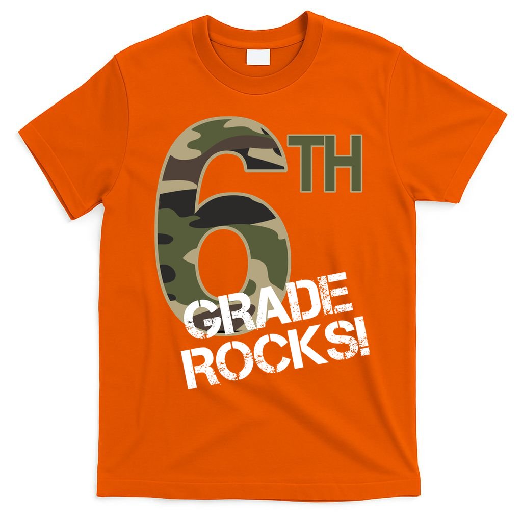 6th Grade Rocks Camo T-Shirt