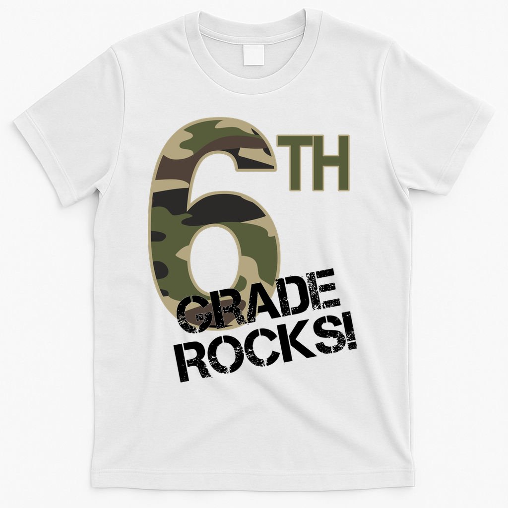 6th Grade Rocks Camo T-Shirt