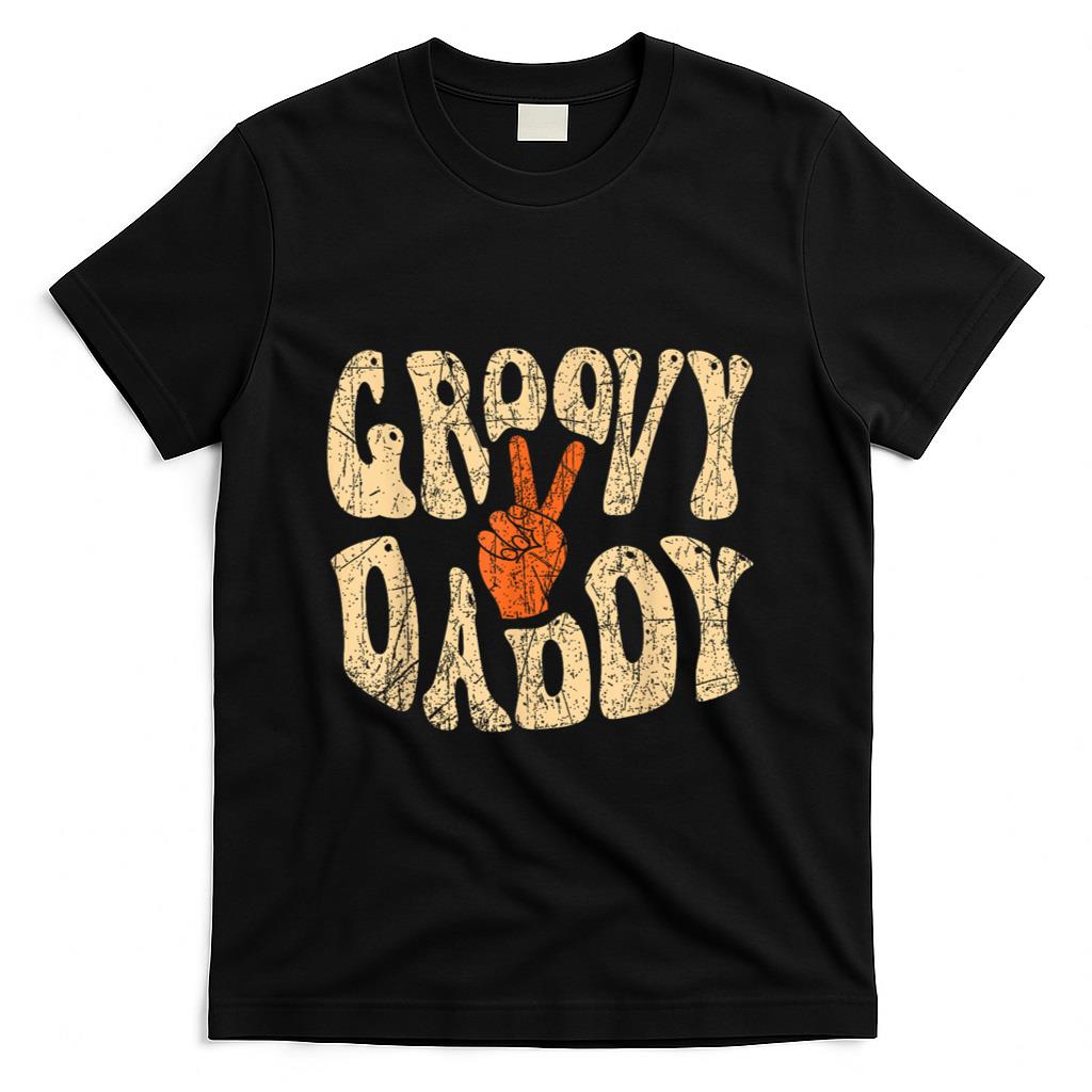 Retro Nostalgia - Groovy Daddy 70s Aesthetic Nostalgia 1970's Retro Dad T-Shirt