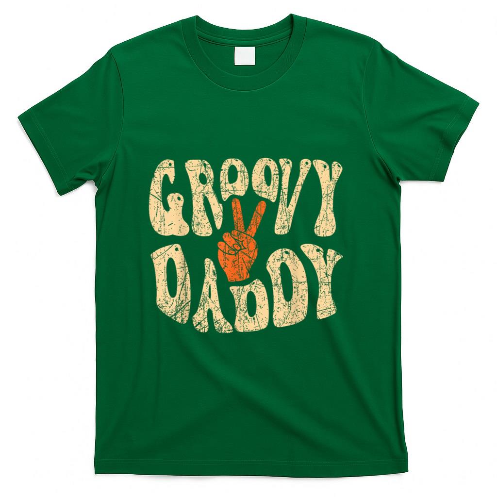 Retro Nostalgia - Groovy Daddy 70s Aesthetic Nostalgia 1970's Retro Dad T-Shirt