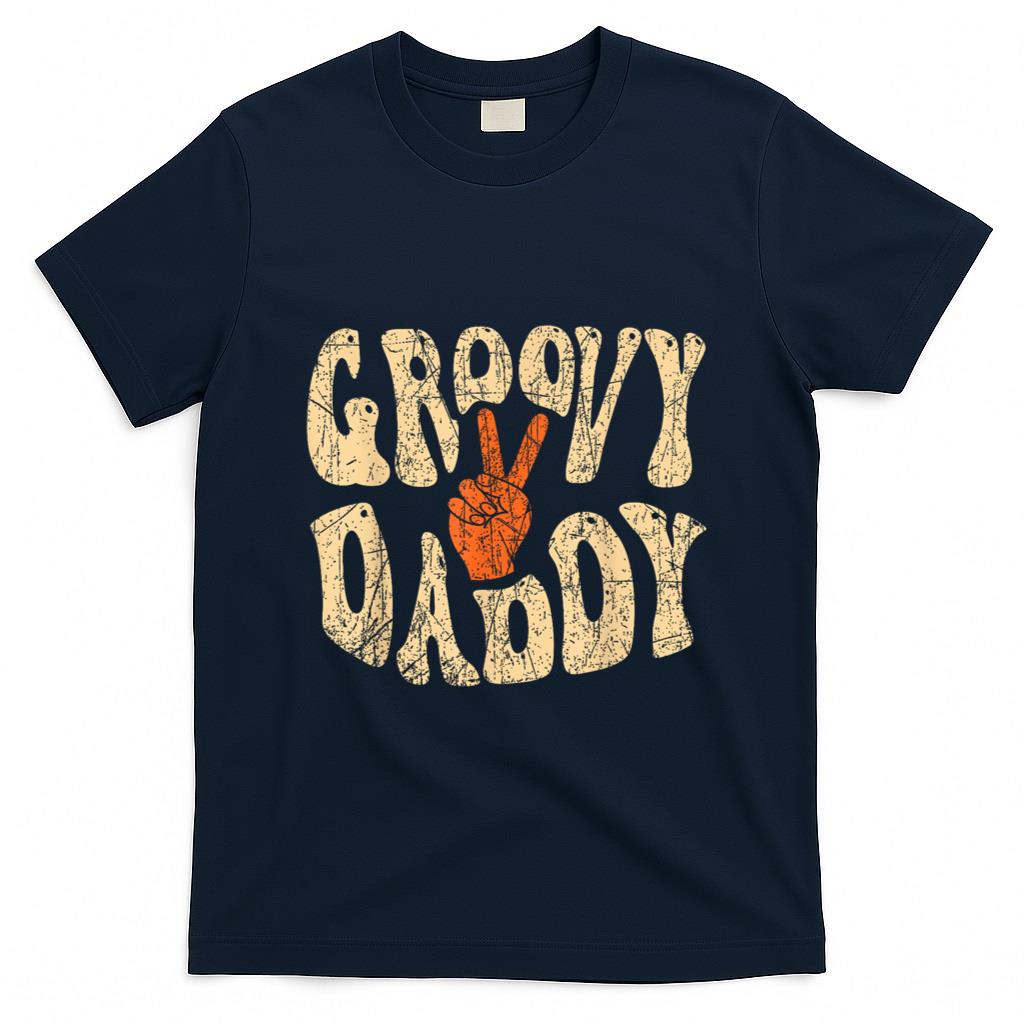 Retro Nostalgia - Groovy Daddy 70s Aesthetic Nostalgia 1970's Retro Dad T-Shirt