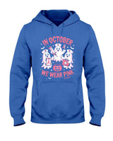 In October We Wear Pink Nurse Ghost Halloween Breast Cancer T-Shirt_1
