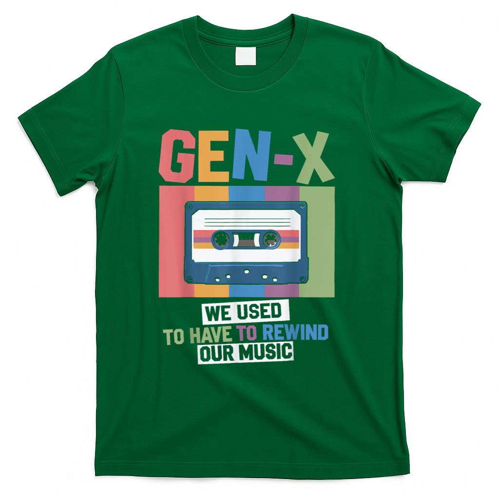Retro Nostalgia - Gen-X Retro Cassette Tape Funny Rewind Music Nostalgia T-Shirt