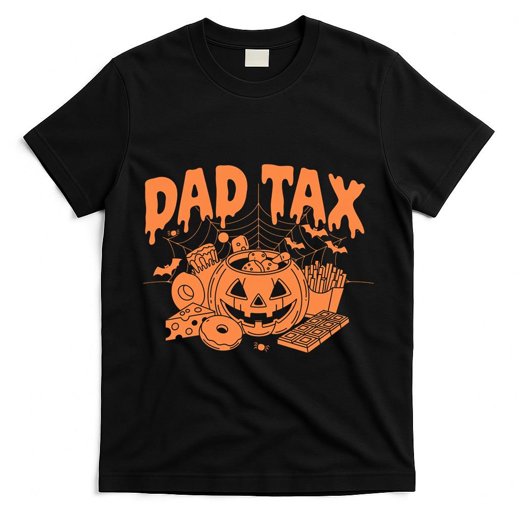 Dad Tax Halloween Trick Or Treat Candy Pumkin Dad Joke Long Sleeve T-Shirt