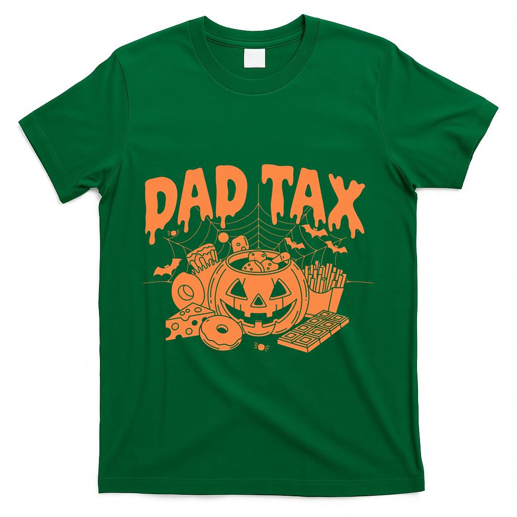 Dad Tax Halloween Trick Or Treat Candy Pumkin Dad Joke Long Sleeve T-Shirt