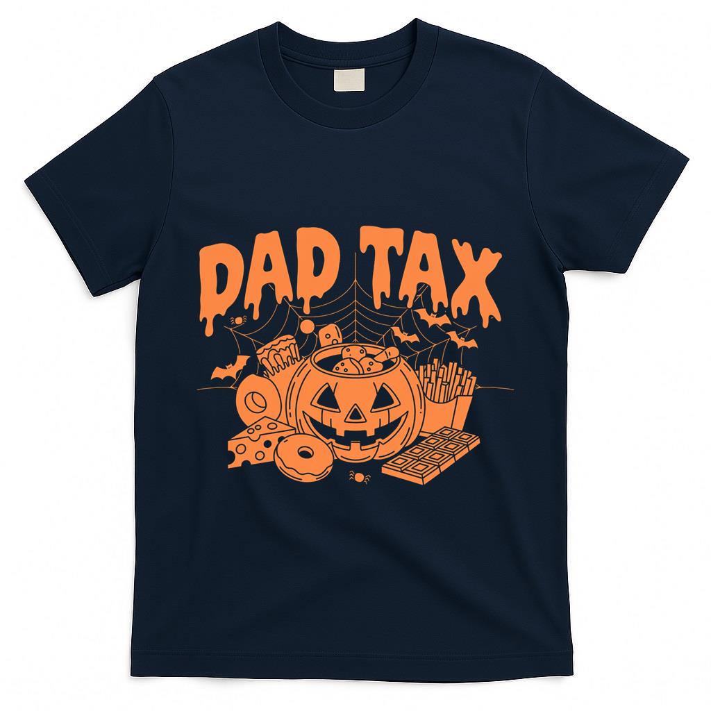 Dad Tax Halloween Trick Or Treat Candy Pumkin Dad Joke Long Sleeve T-Shirt