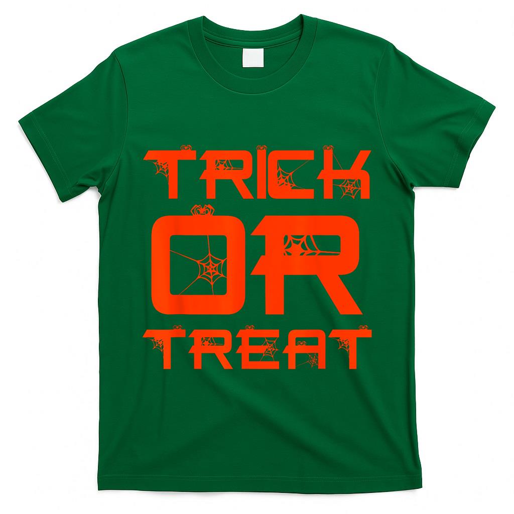 Funny Halloween Boys Spider Web Trick or Treat Toddler T-Shirt