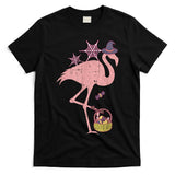 Flamingo Witch Lazy Halloween Costume Funny Trick Or Treat T-Shirt