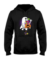Retro Funny Ghost Eating Candies Boosheet Boo Happy Halloween Spooky Classic T-Shirt