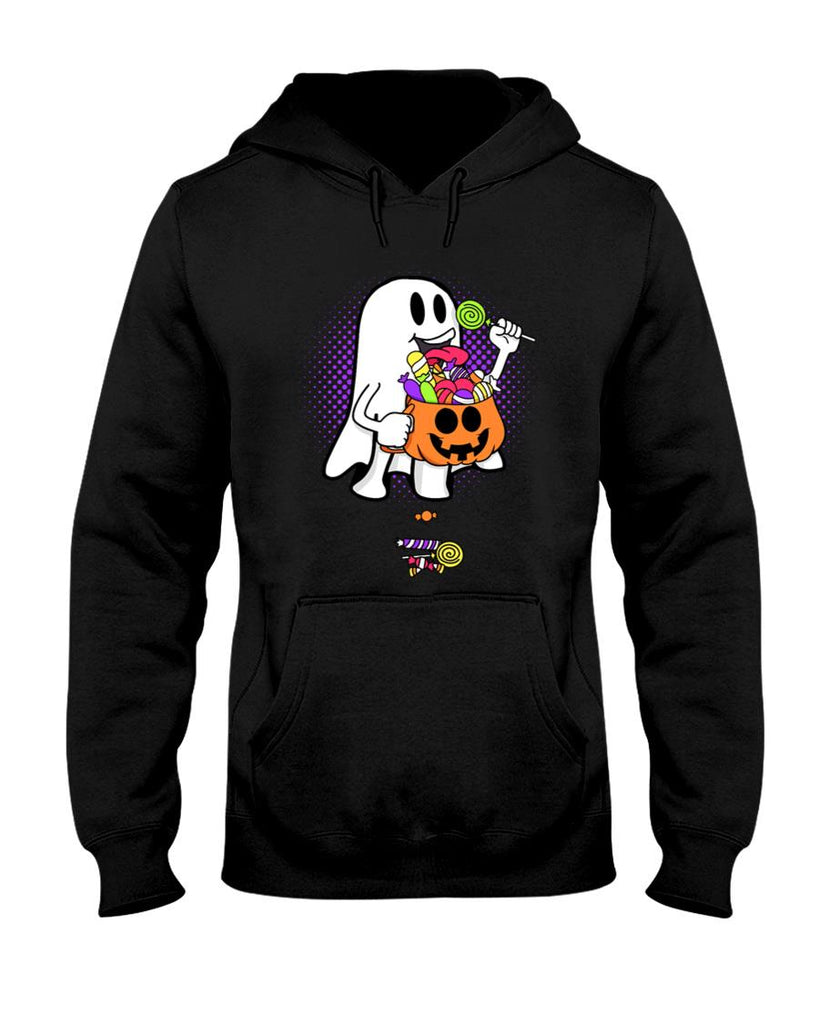 Retro Funny Ghost Eating Candies Boosheet Boo Happy Halloween Spooky Classic T-Shirt