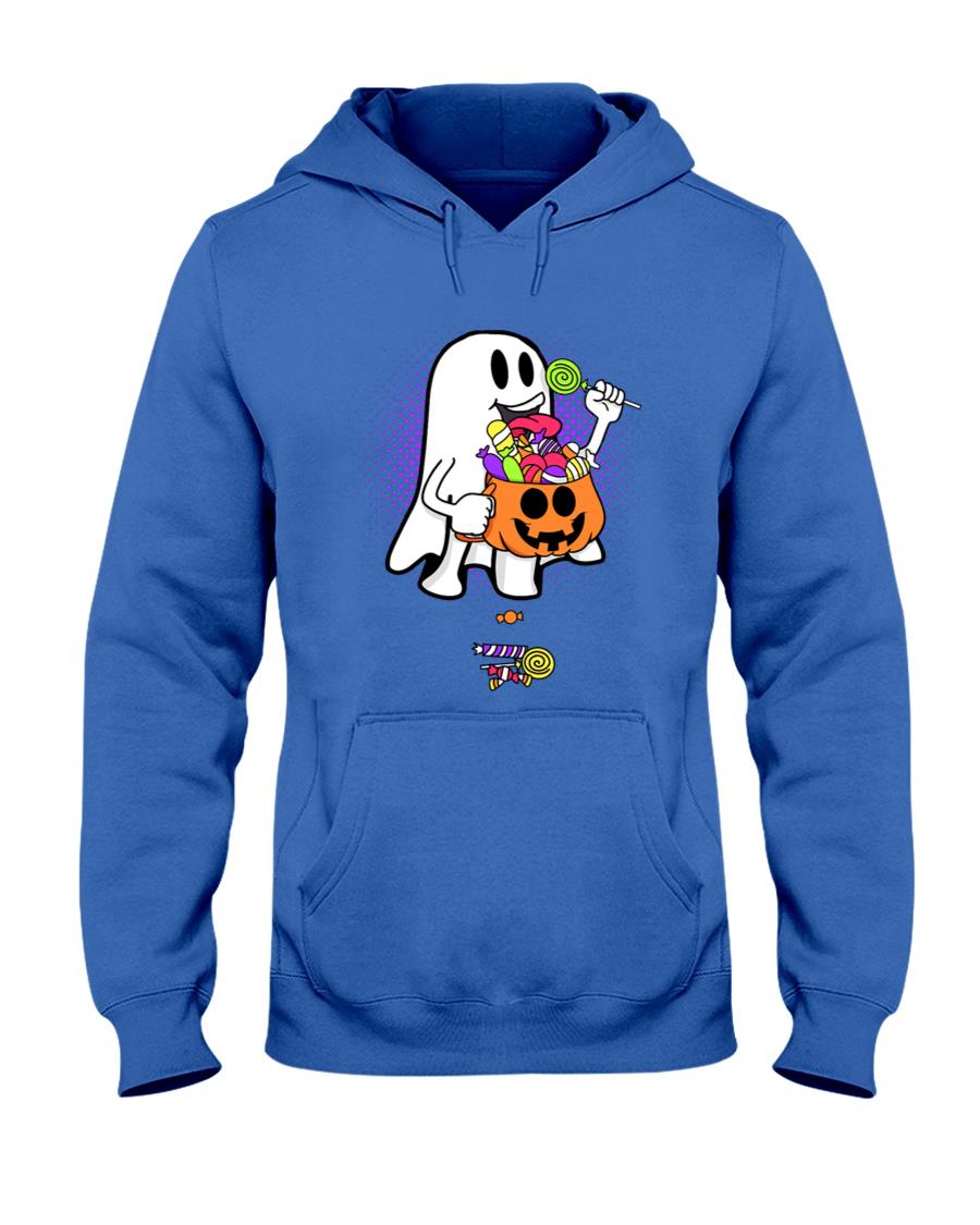Retro Funny Ghost Eating Candies Boosheet Boo Happy Halloween Spooky Classic T-Shirt