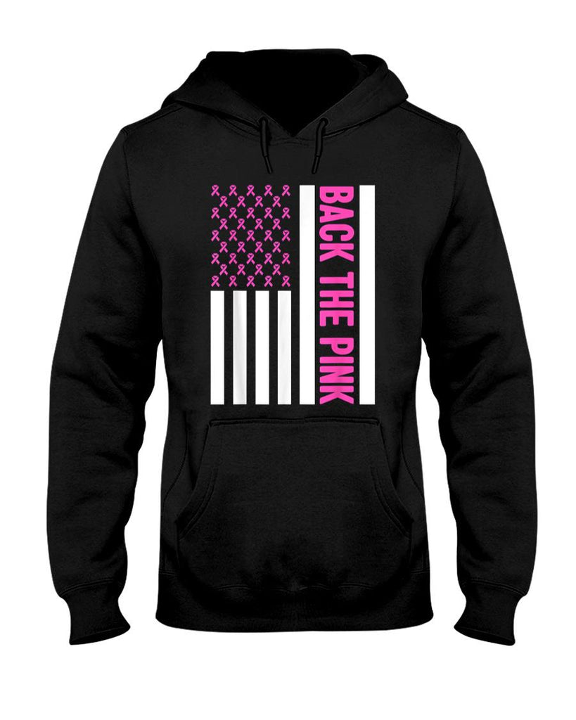 Back The Pink Warrior Flag American Breast Cancer Awareness T-Shirt