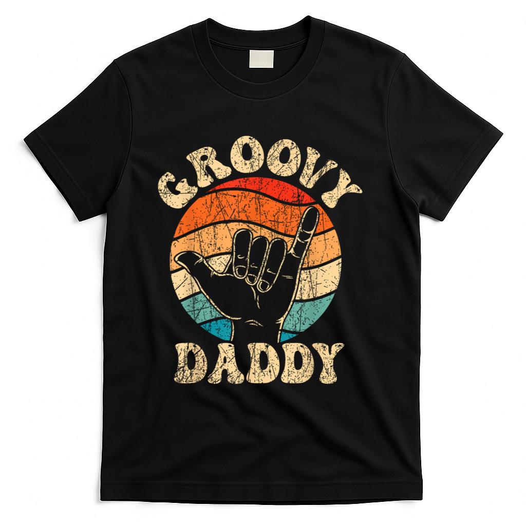 Retro Nostalgia - Groovy Daddy 70s Aesthetic Nostalgia 1970's Retro Groovy Dad T-Shirt