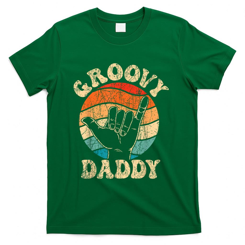 Retro Nostalgia - Groovy Daddy 70s Aesthetic Nostalgia 1970's Retro Groovy Dad T-Shirt