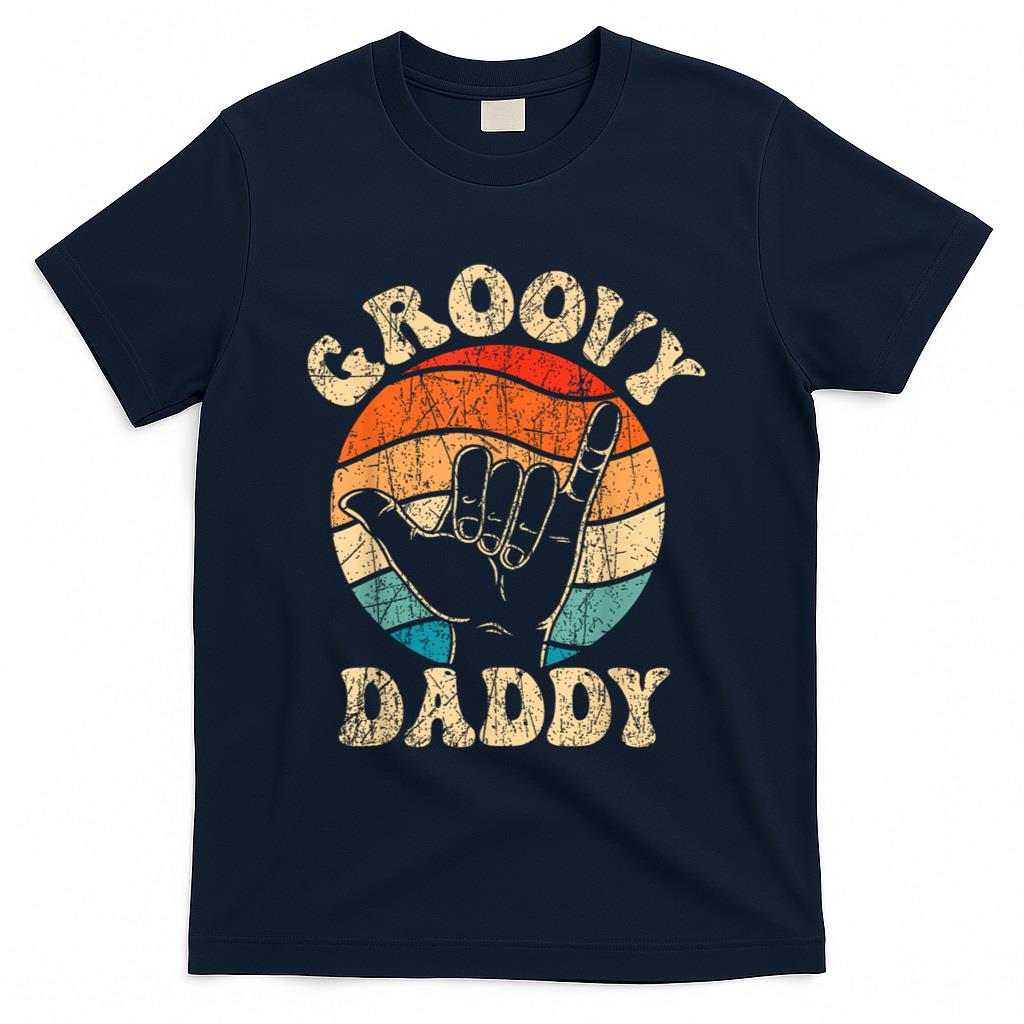 Retro Nostalgia - Groovy Daddy 70s Aesthetic Nostalgia 1970's Retro Groovy Dad T-Shirt