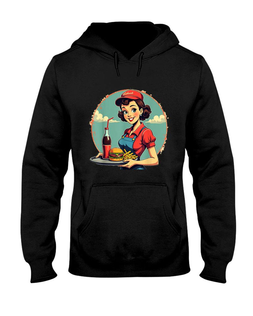 Retro Nostalgia - Retro Carhop Vintage 1950s 50s Rockabilly Nostalgia Graphic T-Shirt