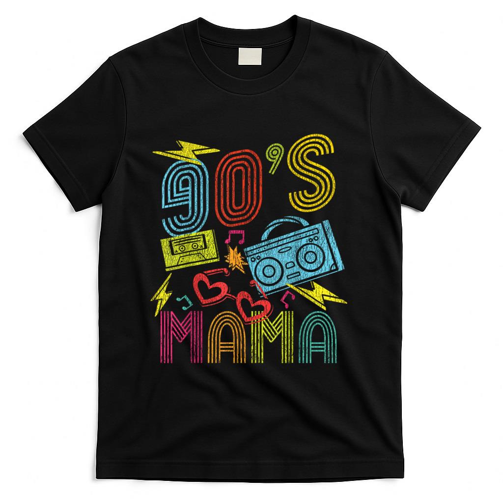 Retro Nostalgia - 90s Mama 1990s 90's Retro Music Lover Nostalgia Mothers Day T-Shirt