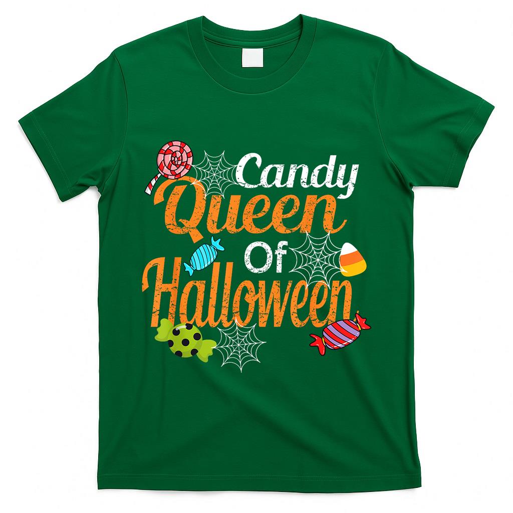 Funny Candy Queen of Halloween Womens Trick or Treat T-Shirt