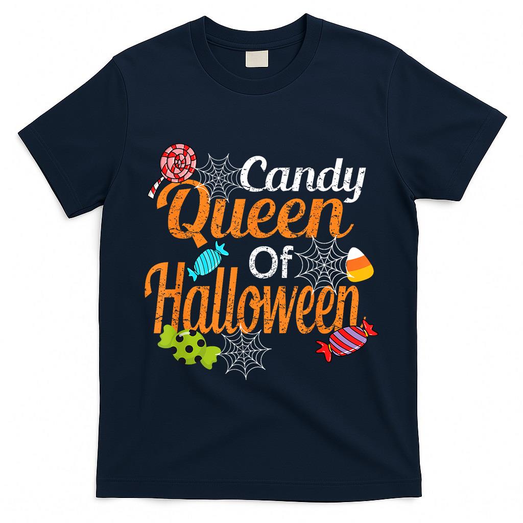 Funny Candy Queen of Halloween Womens Trick or Treat T-Shirt