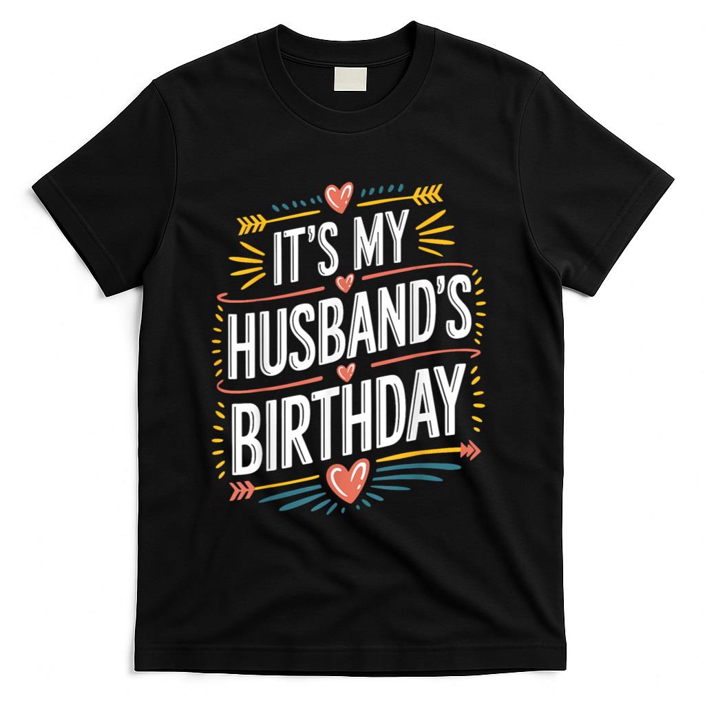 Retro Nostalgia - Boho Nostalgia Design It's My husband's Birthday Women Kids T-Shirt