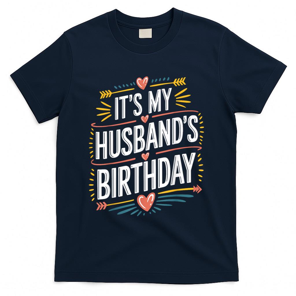 Retro Nostalgia - Boho Nostalgia Design It's My husband's Birthday Women Kids T-Shirt