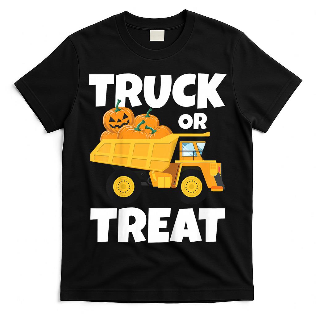 Kids Halloween Thanksgiving Truck Pumpkin Patch Trick or Treat T-Shirt