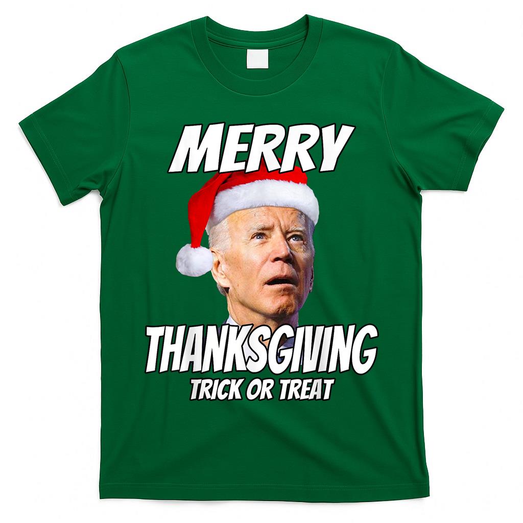 Funny Joe Biden Merry Thanksgiving Trick Or Treat T-Shirt