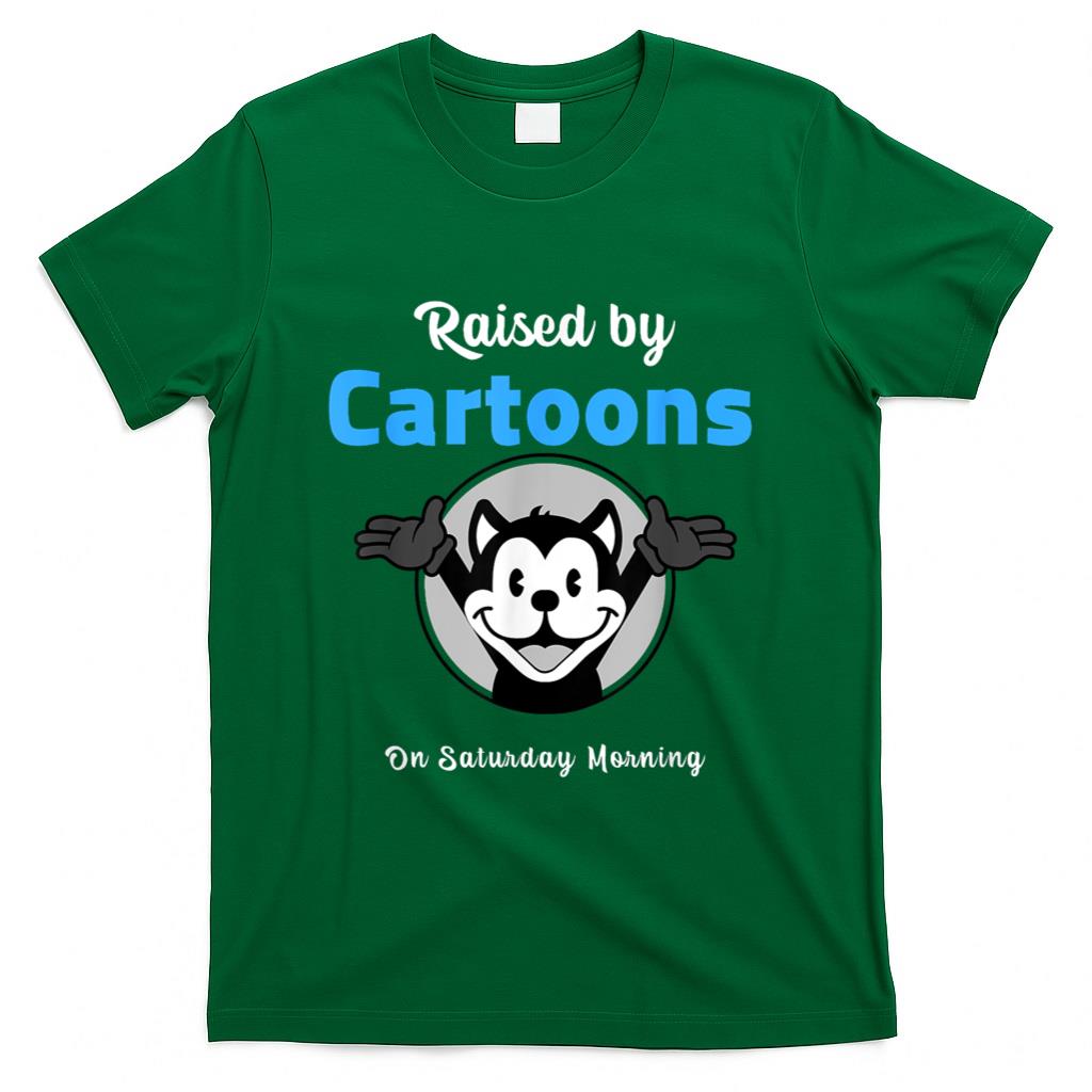 Retro Nostalgia - Retro Raised By Cartoons On Saturday Morning Nostalgia T-Shirt