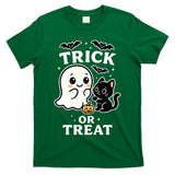 Trick or Treat – Cute Ghost, Black Cat, and Halloween Kawaii Design Classic T-Shirt