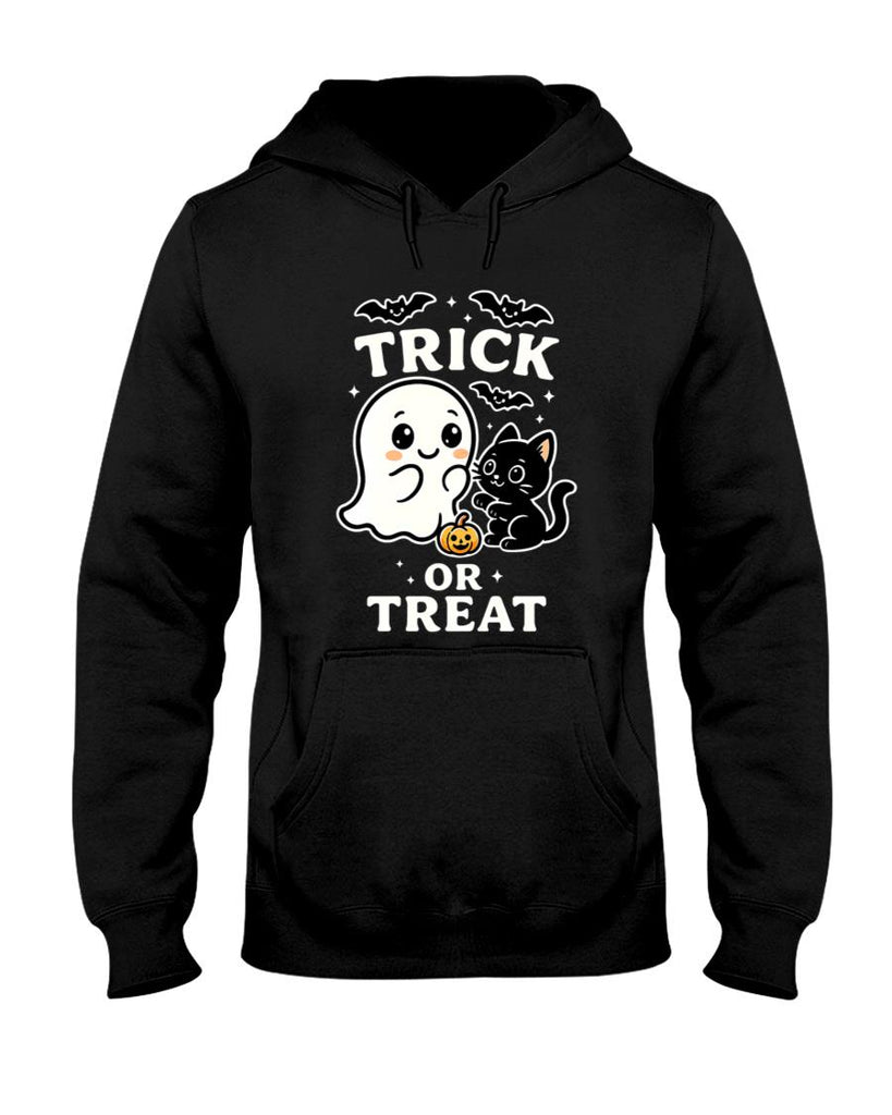 Trick or Treat – Cute Ghost, Black Cat, and Halloween Kawaii Design Classic T-Shirt