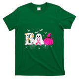 Boo Halloween Pumpkin Pink Ribbon Witch Breast Cancer T-Shirt_1
