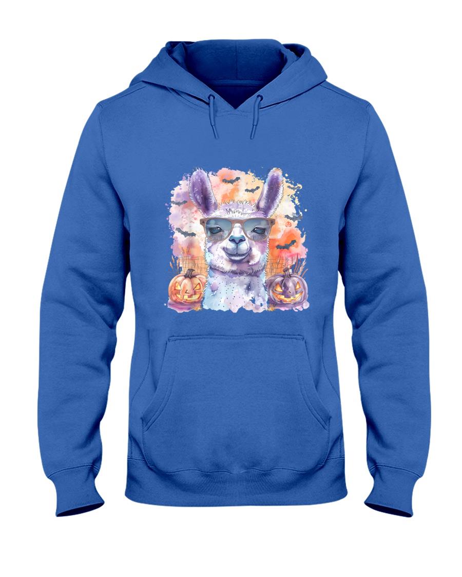 Llama Halloween Scary Pumpkin Lantern Bats Trick Or Treat T-Shirt