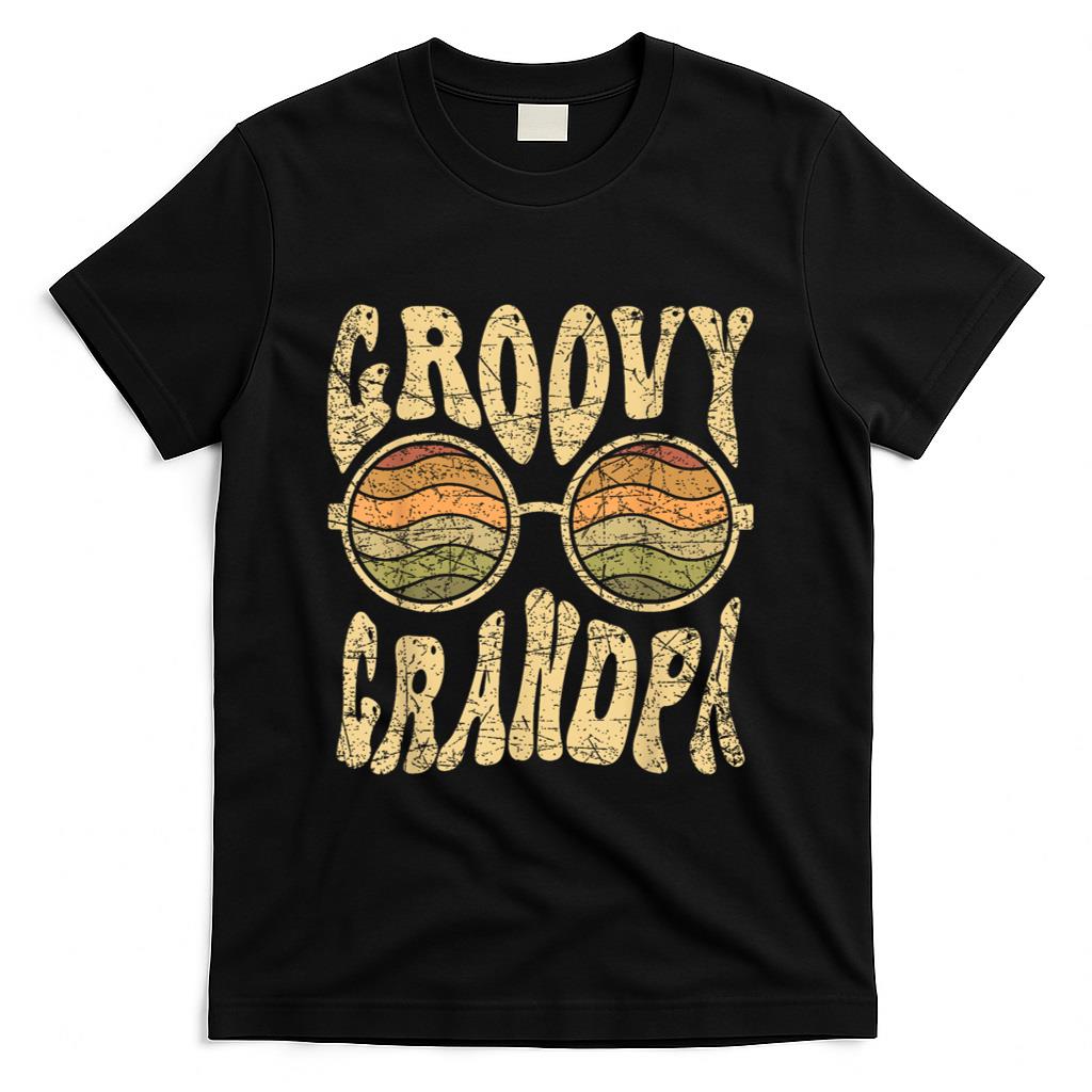 Retro Nostalgia - Mens Groovy Grandpa 70s Aesthetic Nostalgia 1970's Retro Grandpa T-Shirt