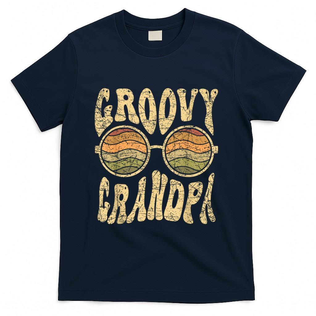 Retro Nostalgia - Mens Groovy Grandpa 70s Aesthetic Nostalgia 1970's Retro Grandpa T-Shirt