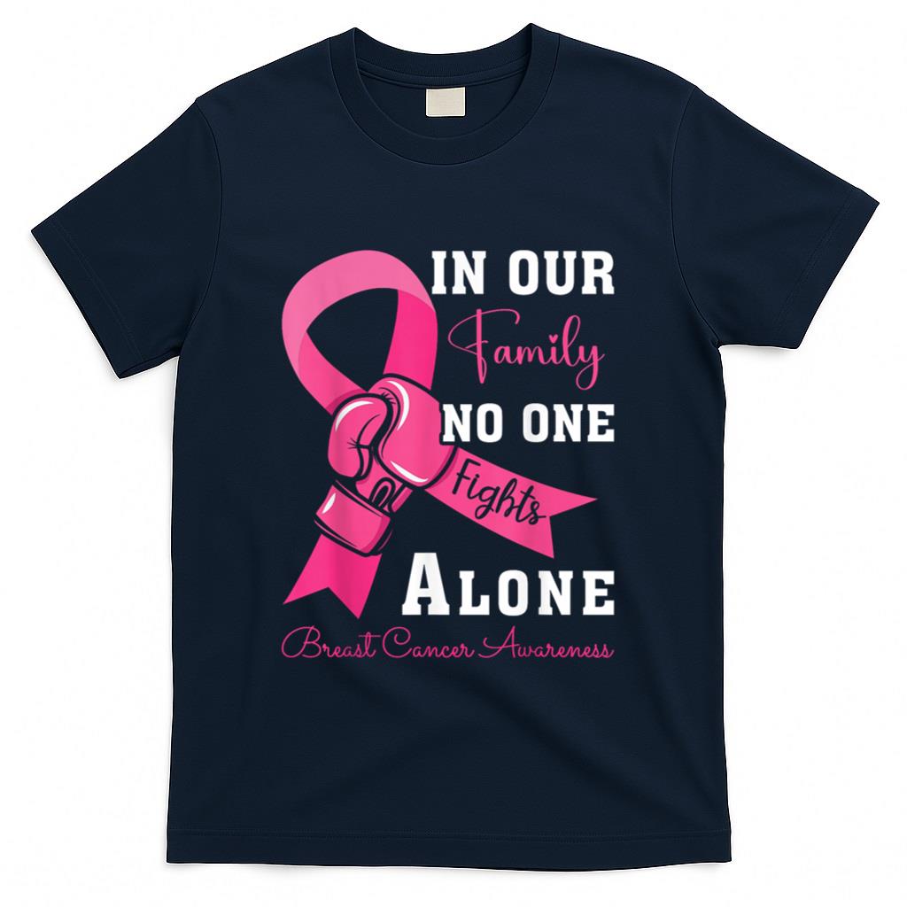 Breast Cancer Support Family Women Breast Cancer Awareness T-Shirt