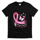 Support Squad Breast Cancer Awareness Pink Ribbon Butterfly T-Shirt_2