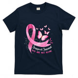 Support Squad Breast Cancer Awareness Pink Ribbon Butterfly T-Shirt_2
