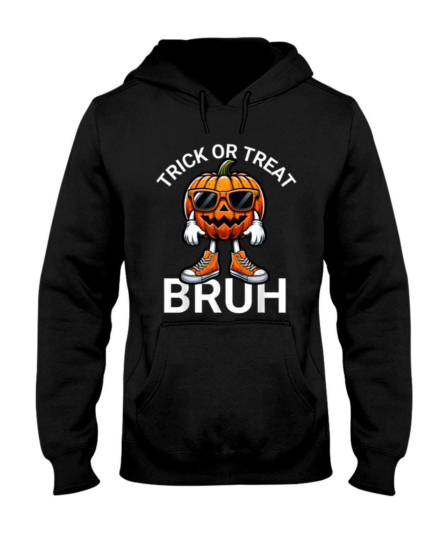 Funny Halloween Bruh Pumpkin Boys Kids Trick Or Treating T-Shirt