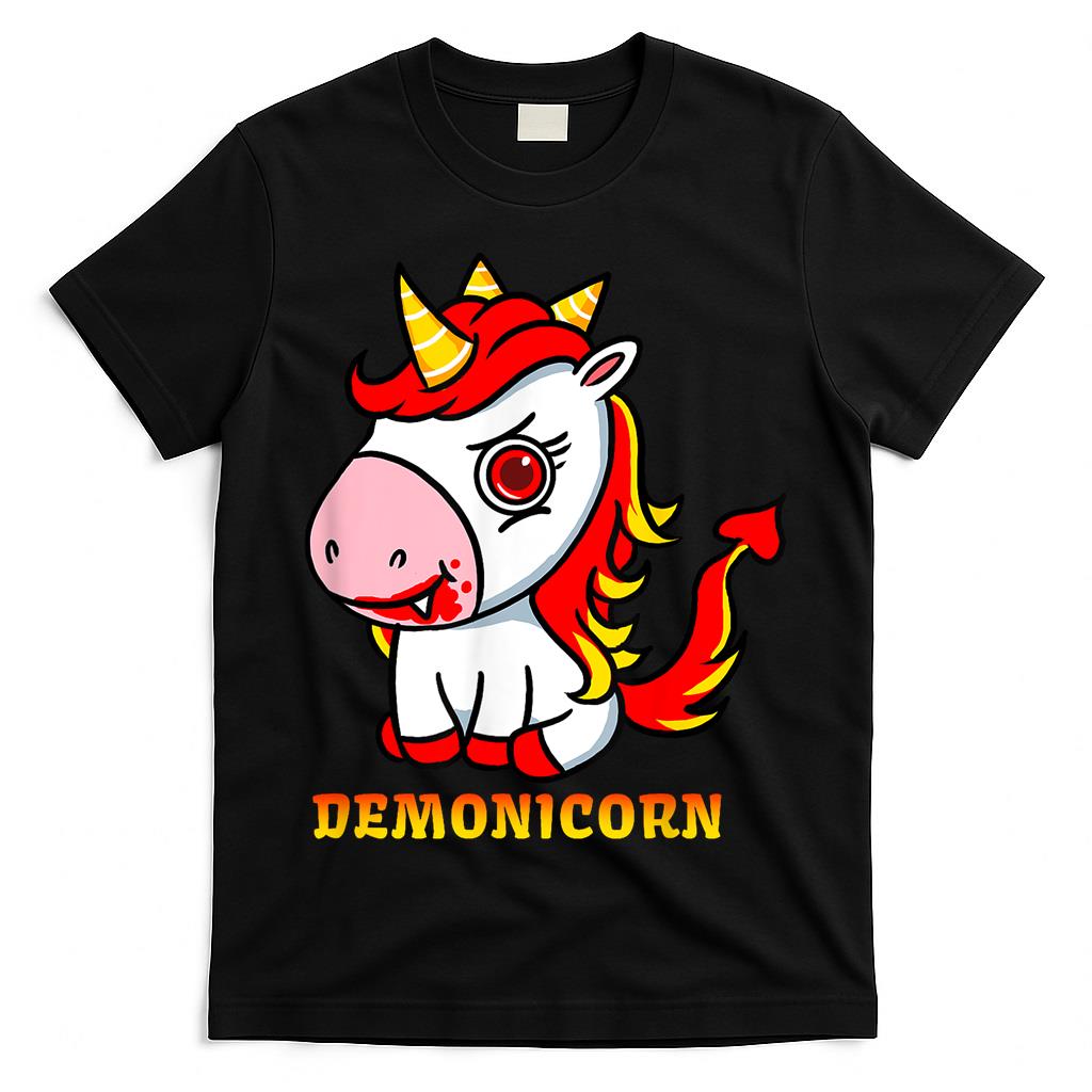 Cute Unicorn Demon Trick Or Treats Halloween T-Shirt